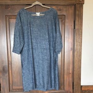 Eileen Fisher Chambray Linen Dress